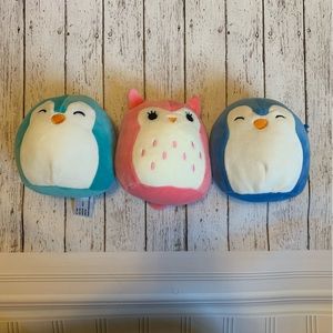 Lot of 3 Squishmallows- Puff Tanner and Hoot